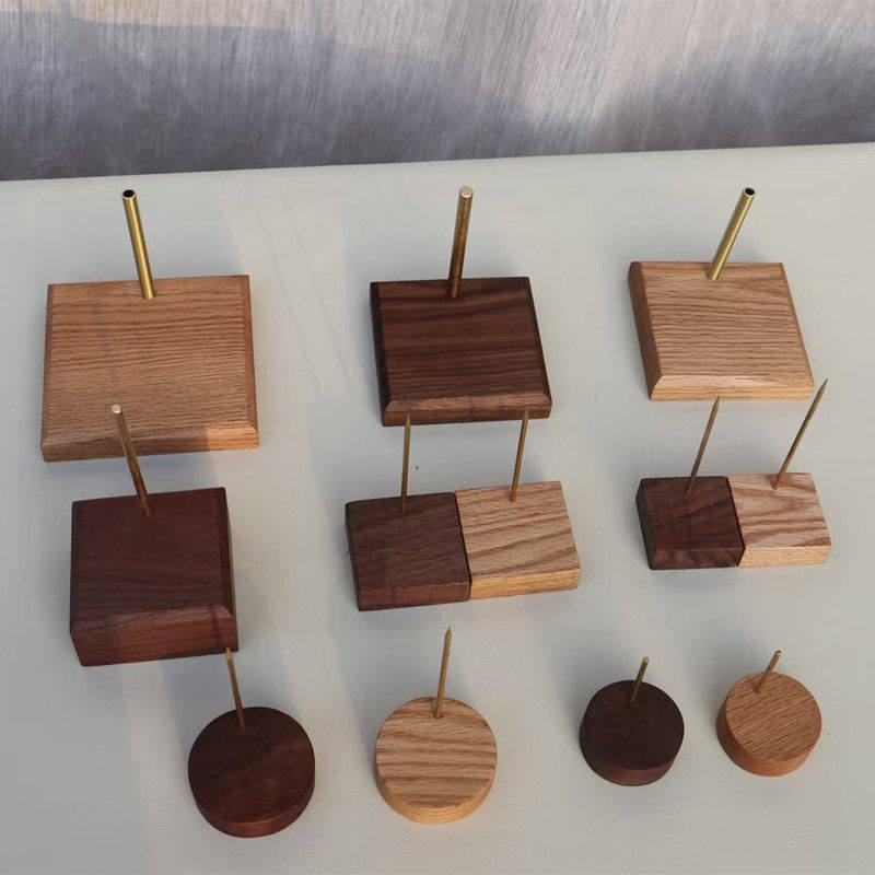 黑胡桃橡木实支架古玩底座定佛像摆件胸像支撑模型底托座DIY手办
