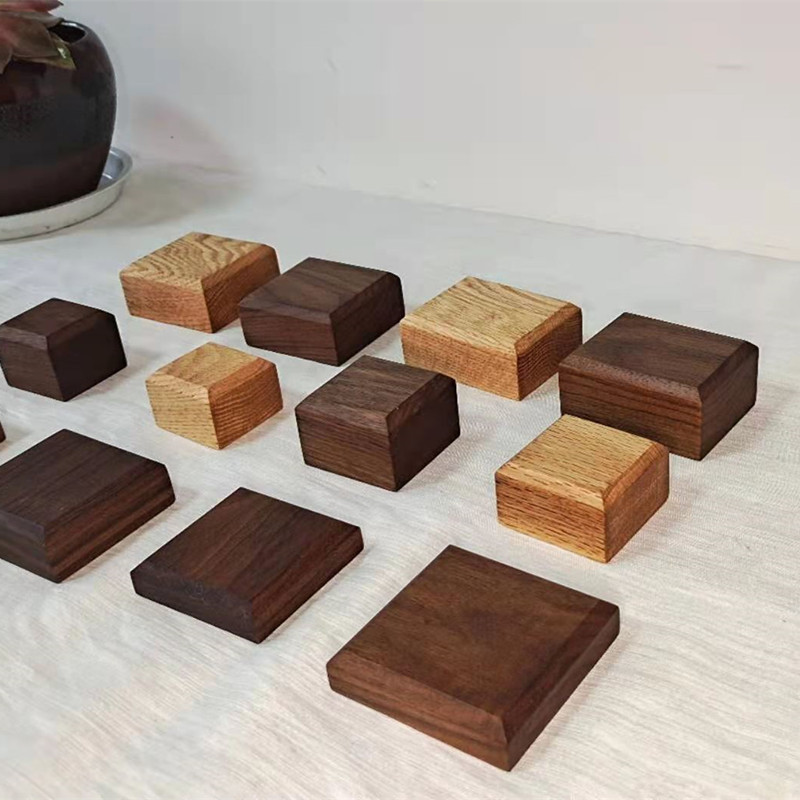 黑胡桃方块胸像模型diy实木