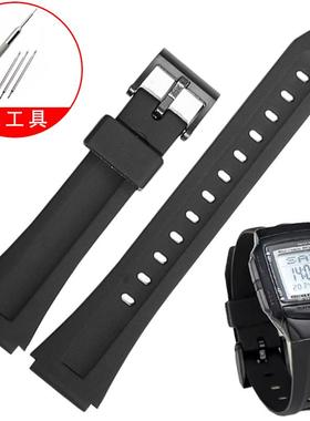 适配卡西欧F-201WF-201WADB-36WS-300系列防水树脂橡胶手表带