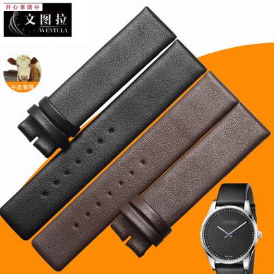 品牌代用表带代用CK表带K8S211手表带真皮表带K8S男勇士系列20MM