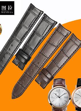 适配原厂文图拉真皮表带伯爵系列G0A31114薄款真皮手表带皮表带男