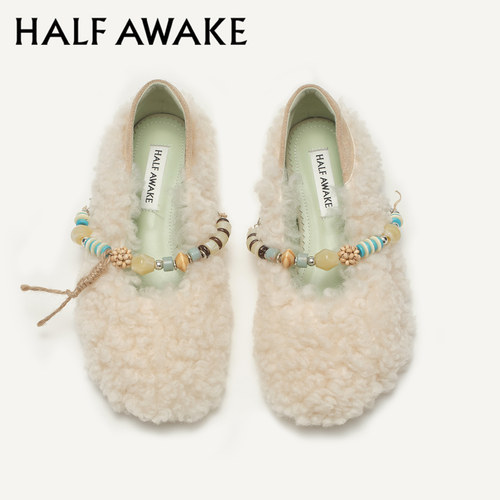 HALFAWAKE踩跟玛丽珍鞋女