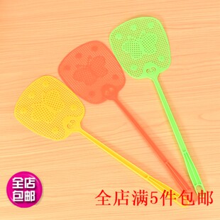 家用塑料苍蝇拍灭蚊拍 耐用加长手柄手动灭苍蝇拍子 蝇子拍蚊子拍