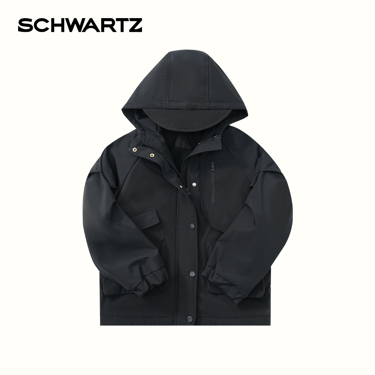 SCHWARTZ斯瓦茨男童宽松外套2025秋冬新款百搭加绒舒适保暖上衣潮