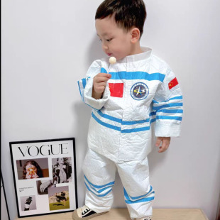 儿童幼儿园环保时装秀服装亲子手工制作宇航员太空服衣服创意走秀