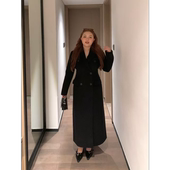 25版 25610欧贝绒沙漏腰大衣 定制款 慧芝huizhi 同款 单面呢大衣