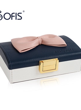 Sofis蝴蝶结首饰盒小首饰收纳盒戒指盒简约日式耳钉盒项链盒礼物