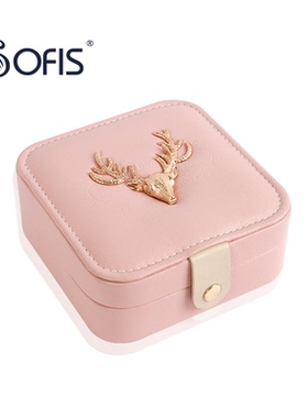 sofis首饰盒网红首饰收纳盒项链戒指耳环盒饰品盒日韩便携迷你小