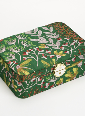 SofisSofis轻奢高档精致首饰盒新款棉布珠宝项链耳钉饰品盒豪华礼