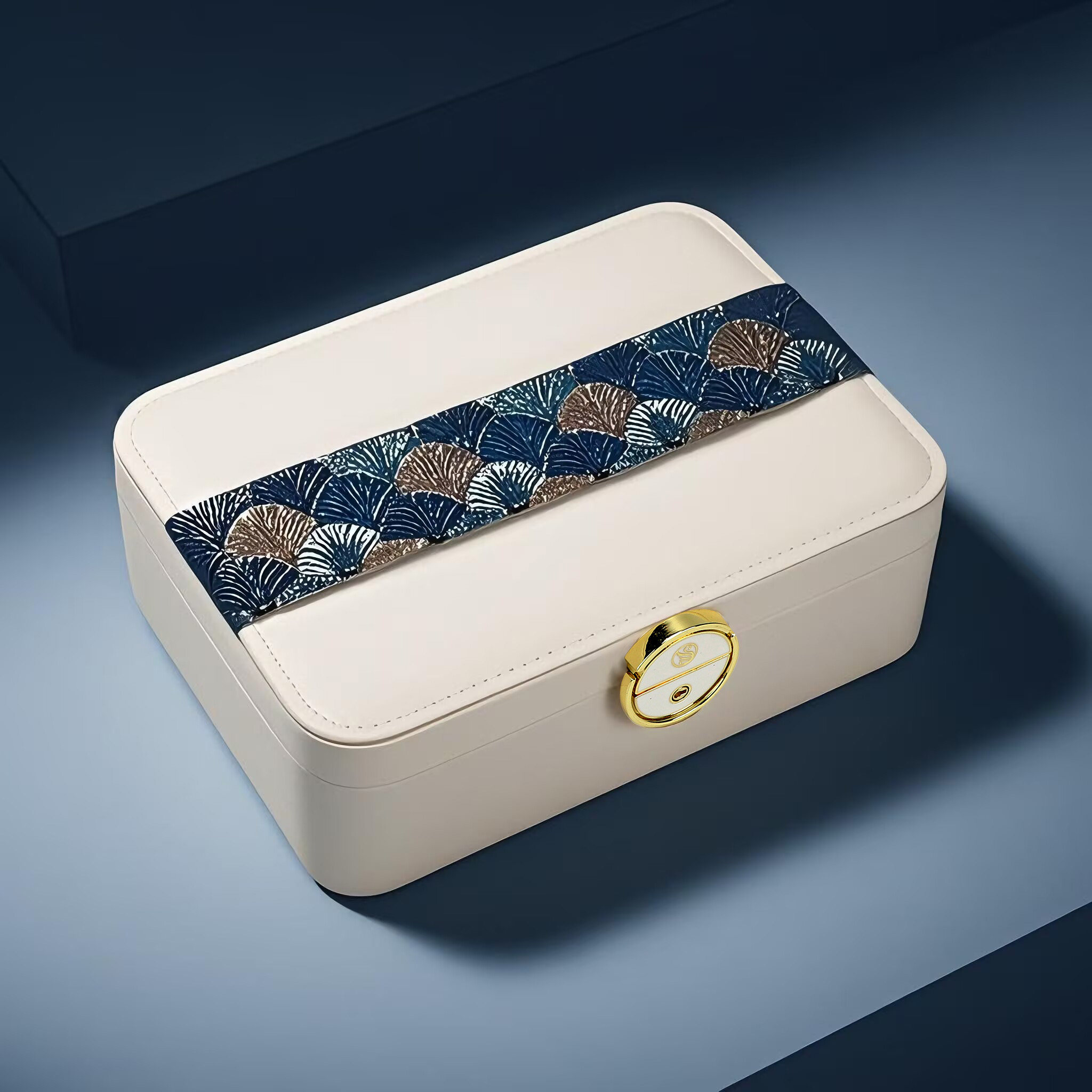 Sofis轻奢双层带锁首饰盒