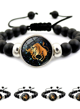 情侣手链女欧美时尚黑色手串时光宝石个性手饰品