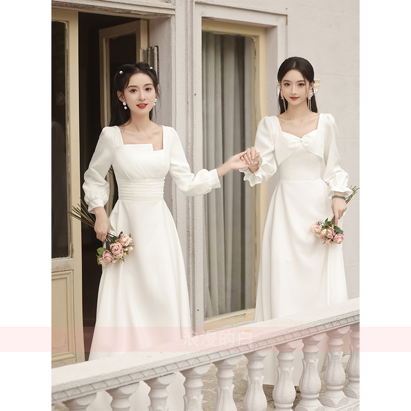 时尚小礼服长袖伴娘服姐妹裙