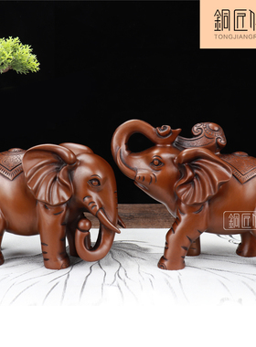 吉祥客厅办公室装饰品大象摆件