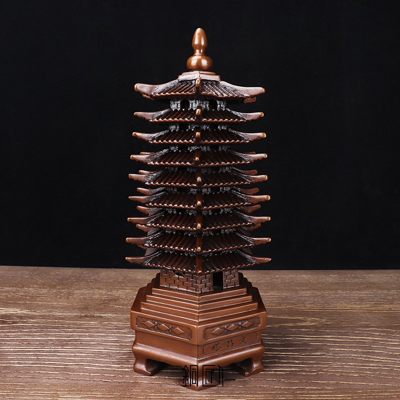 铜匠仁紫铜九层文昌塔摆件13层铜塔摆设家用室内客厅办公室装饰