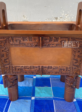 铜匠仁 紫铜司母戊方鼎铜鼎摆设中式客厅玄关办公室家居装饰品