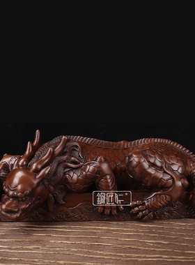 铜匠仁 紫铜镇水兽摆件铜瑞兽摆设家用客厅玄关办公室创意铜器