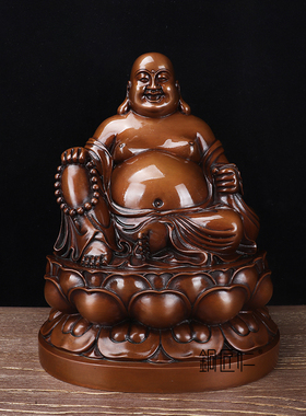 紫铜弥勒佛摆件笑口常开大肚