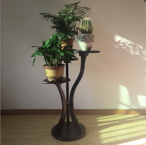 樵姑欧式实木盆景多肉绿萝花架子