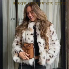 Casual coat, loose stand collar cotton jacket秋季设计豹