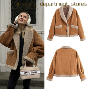 stand loose collar cotton 毛呢外套翻 Casual jacket爆款 coat