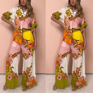 vacation casual lace Sexy shirt camisole dress202 printed