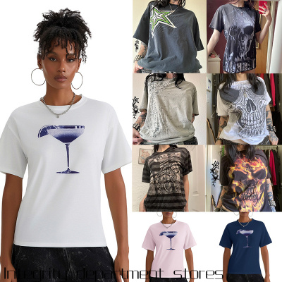 T-shirtprintedloosecasualshort