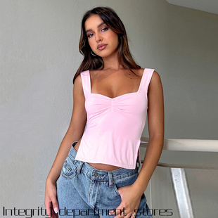 Sweatshirt Casual Fitted Fit Jacket纯色方领吊带缩褶露 Loose