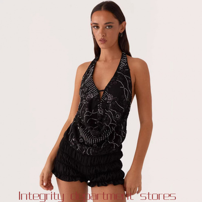 LaceT-shirtFittedCrewneckShort