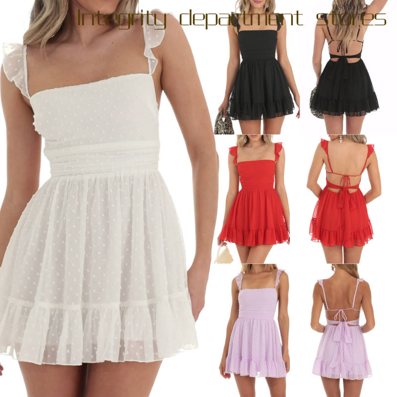 Sexystraplesslaceupvestmeshdre