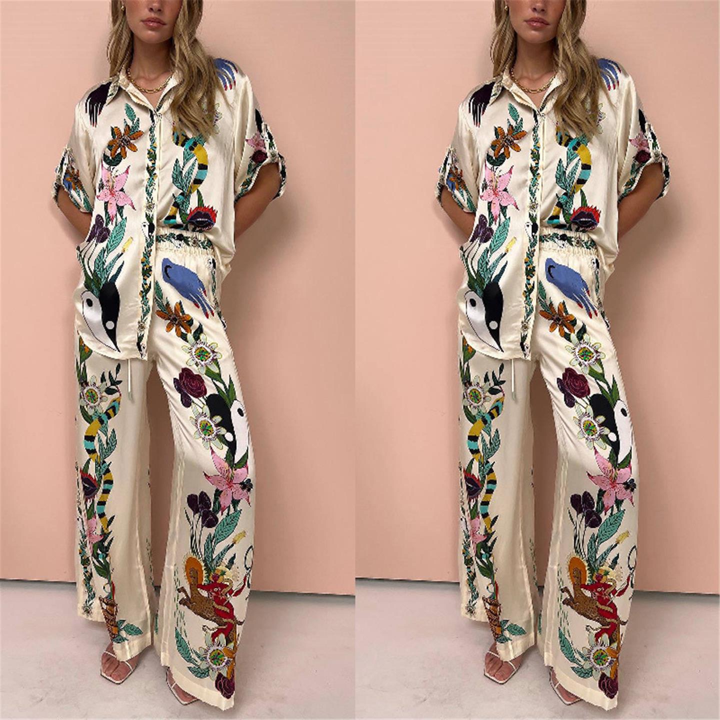 Printed strapless sleeveless slim sexy dress2023涂鸦印花缎面