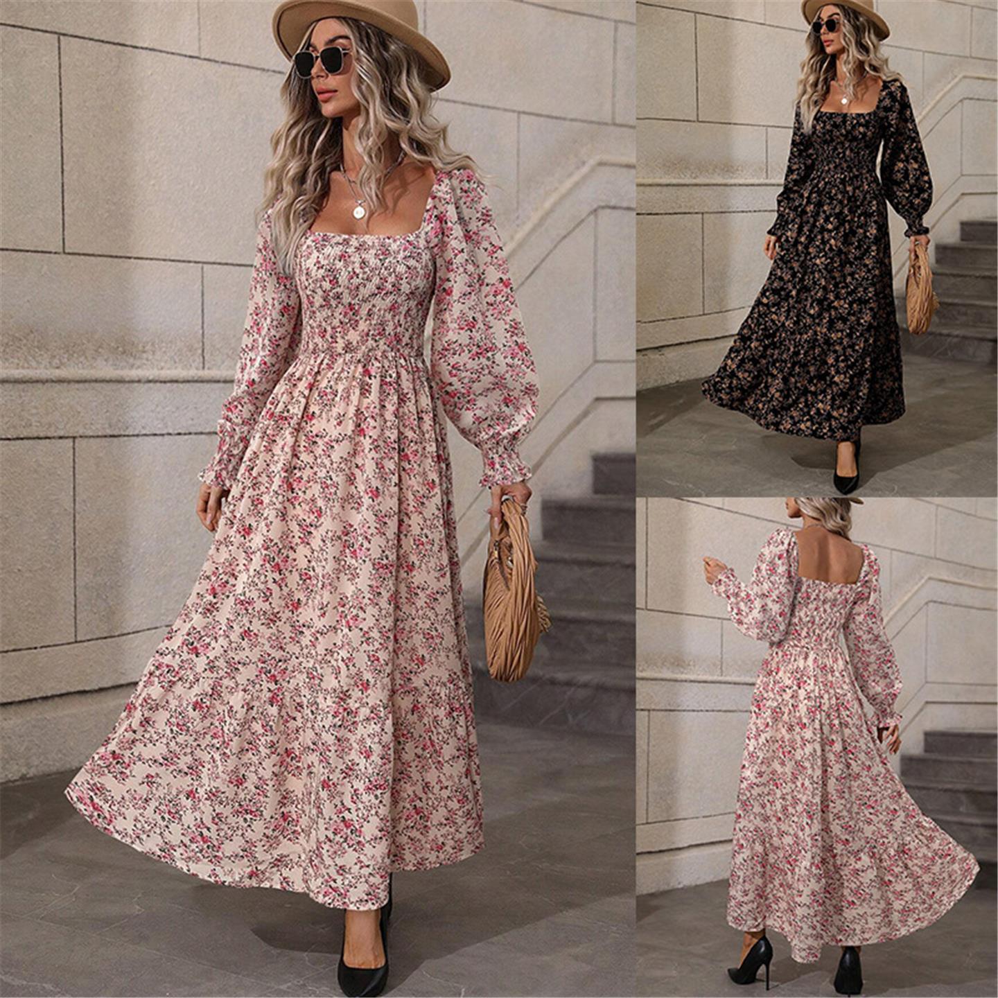 Sexy dress women's slim neck hanging strap print suit春季时
