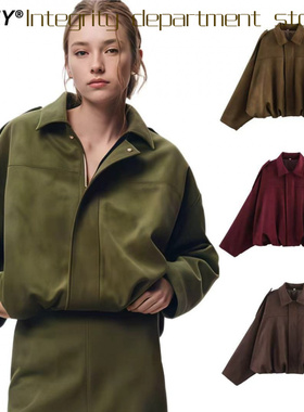 Casual coat, loose stand collar cotton jacket爆款肩扣收