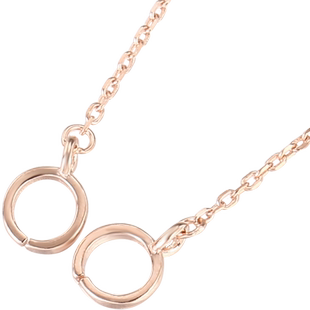 甜甜圈翡翠平安扣专用扣头DIY配件 纯银项链万能吊坠扣头镶嵌空托