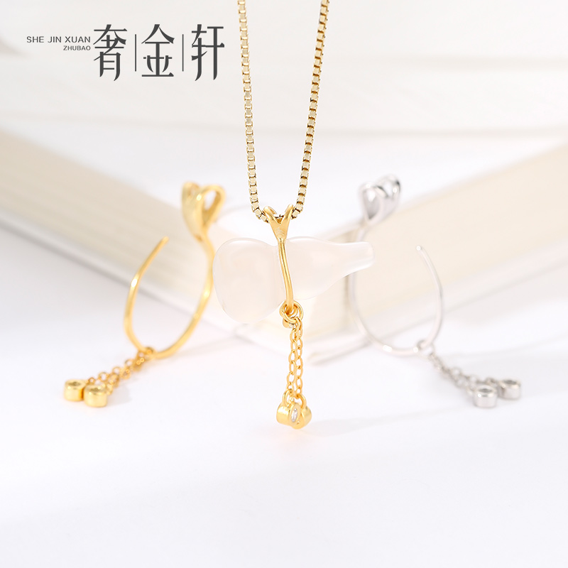 奢金轩葫芦吊坠扣头纯银diy配件