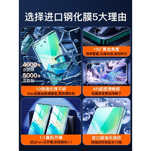 德国青果老黄适用vivoS15钢化膜vivo16pro手机膜S7S9S12S6S10全屏iqooNeo5活力版3/6se防窥10/9/8PRO保护水