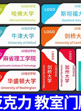 教室门牌班牌亚克力创意卡通可爱幼儿园小学生班级门口门贴设计定制辅导培训机构标志标识标牌挂牌墙贴纸制作