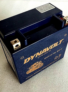 DYNAVOLT电瓶1200/X48/硬汉750猛獅摩托车12v14AH免维护干电池V72
