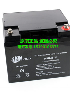 PROLOGIX蓄电池PGK45-12(12V45AH/10HR25°C)铅酸免维护 电瓶