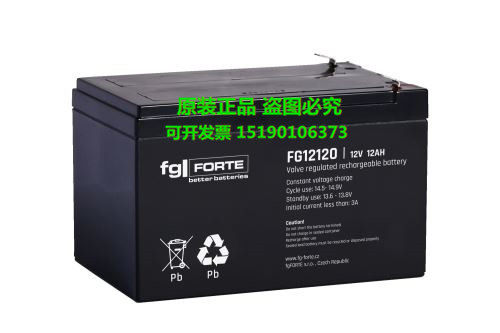 fglFORTE蓄电池FG12120(12V12AH)原装正品/阀控铅酸免维电瓶/包邮