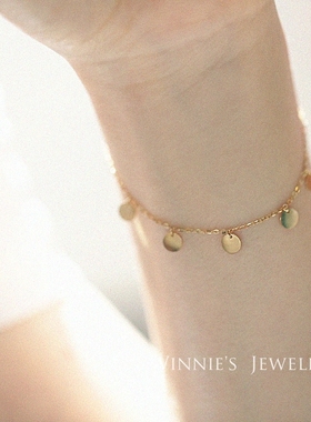 ins纯银闪亮简约手链女