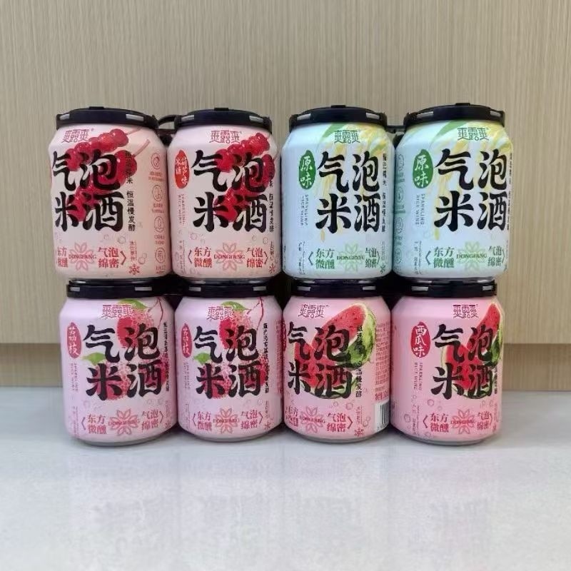 爽露爽桂花气泡米酒250ml*8罐