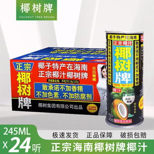 正宗椰树牌椰汁310ml*24罐装海南特产椰子汁水奶植物蛋白果汁饮料