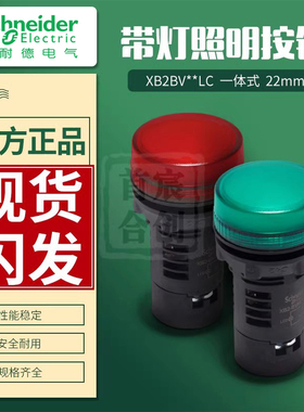 施耐德信号指示灯XB2BVB3LC VM4/5/6LC XA2EVB1/3/4LC绿红白黄蓝