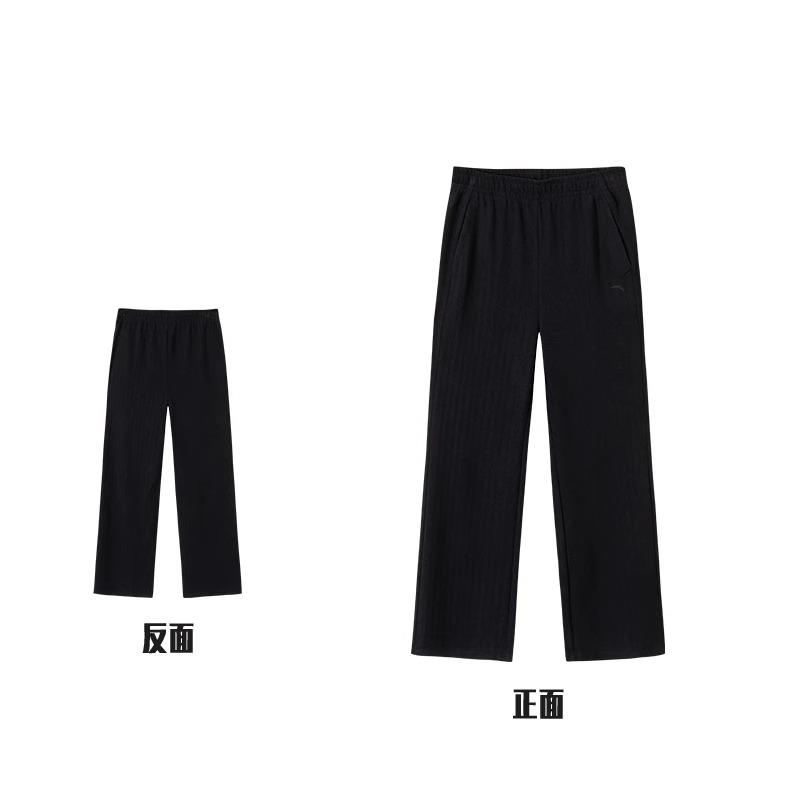 D安踏运动咖针织长裤女裤冬季加厚直筒裤休闲运动裤裤子162517310