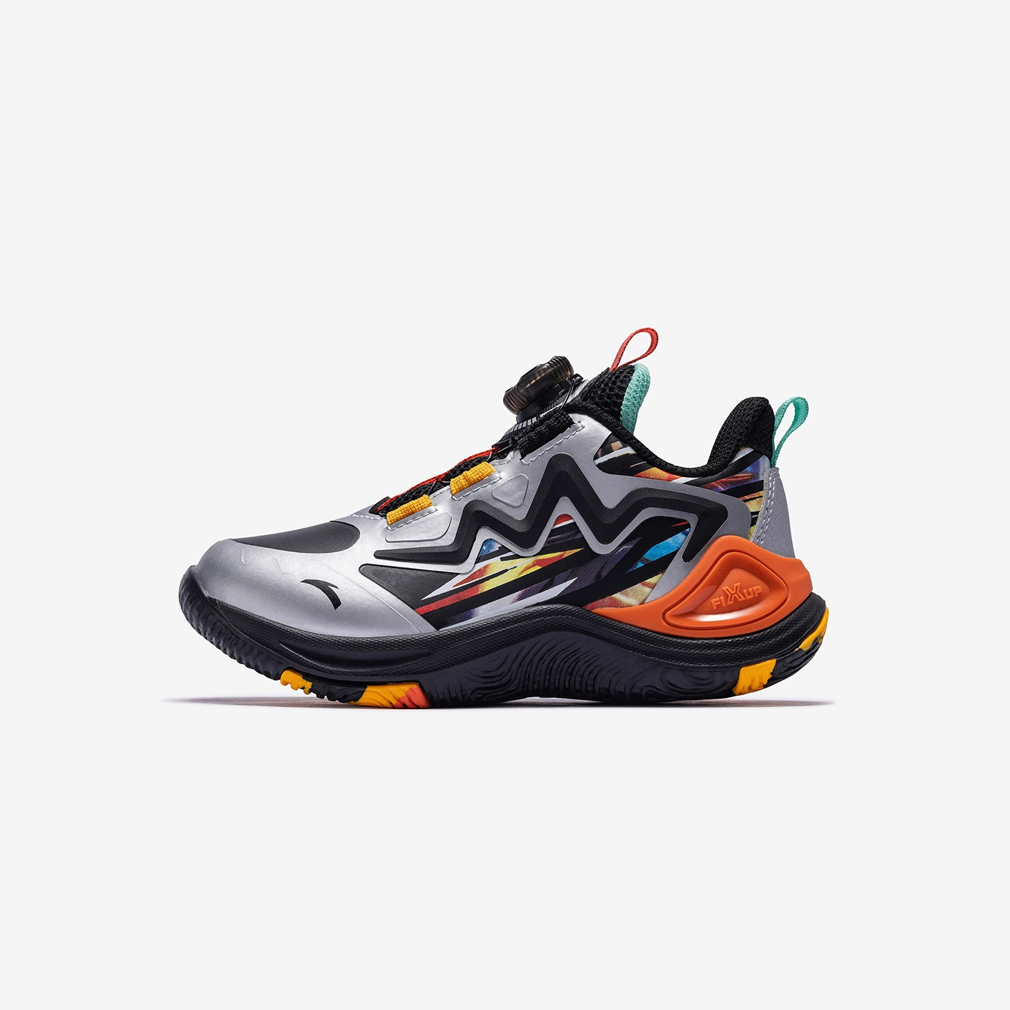 安踏旋风儿童篮球鞋2025秋冬犟弹科技皮面防滑旋钮运动312549950N