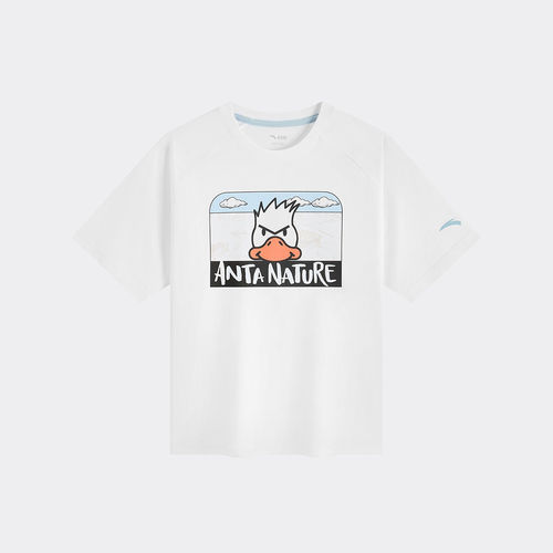 安踏儿童男大童2026年夏季新款休闲少年352626104 针织短袖