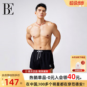度假新款 BE范德安联名男士 大码 专业防晒水陆两穿小黑裤 运动游泳裤