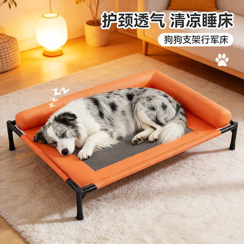 四季离地可拆洗耐咬狗行军床
