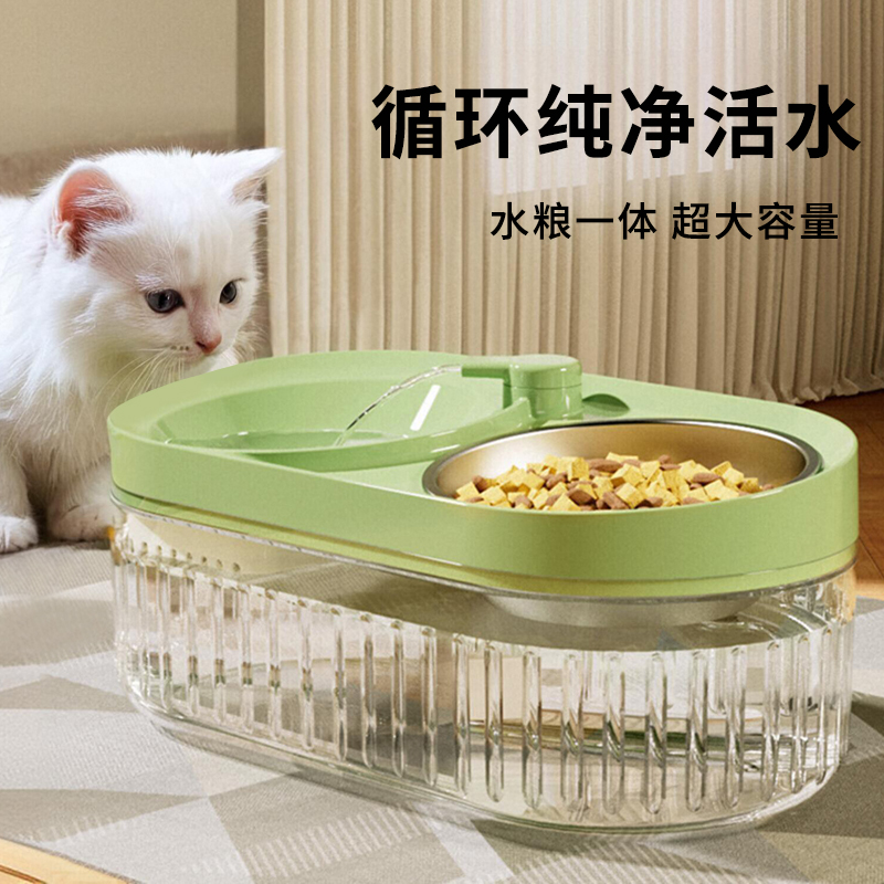 大容量饮水机喂食一体循环活水