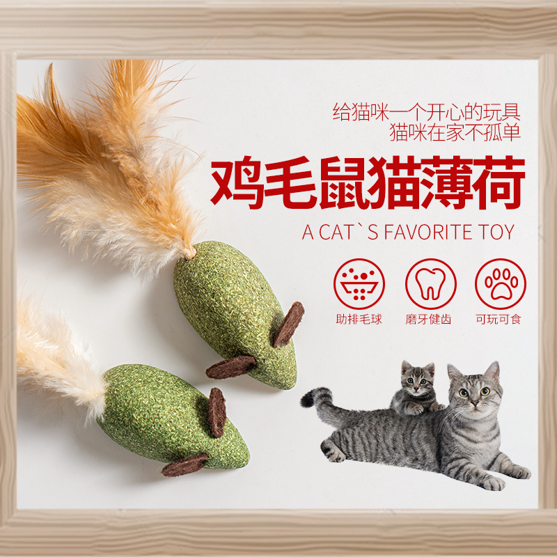 逗猫猫薄荷排毛球吸引猫咪猫咪